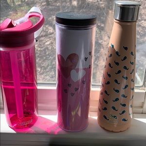 2 gently used water bottles, 1 never used!